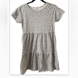 Old Navy girls short sleeve black & white floral dress size XL 14/16